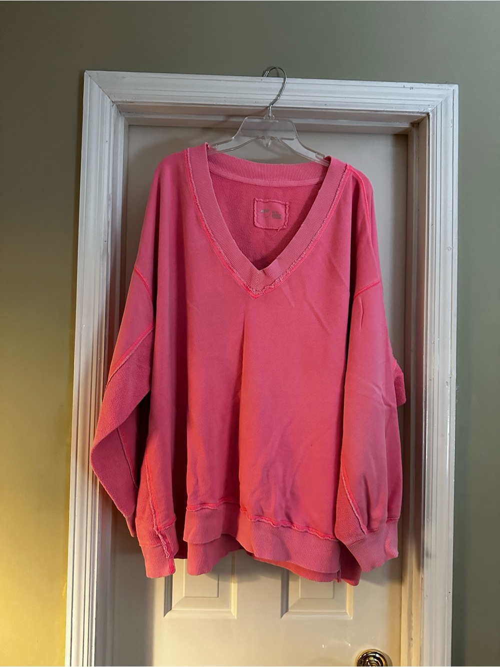 Aerie Pink V-Neck Women's Sweatshirt